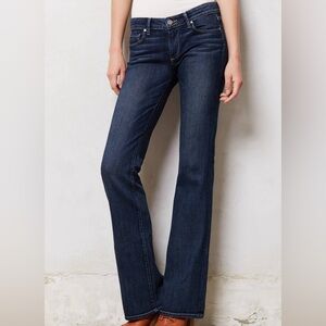 PAIGE Dark Wash Bootcut Low Waisted Jeans